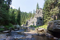 Das wildromatische Schwarzwassertal im Erzgebirge.